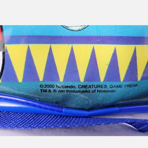 VTG 2000 Pokémon Nintendo Blue Backpack Bag Pikachu Ash by Game Freak - Picture 3 of 12